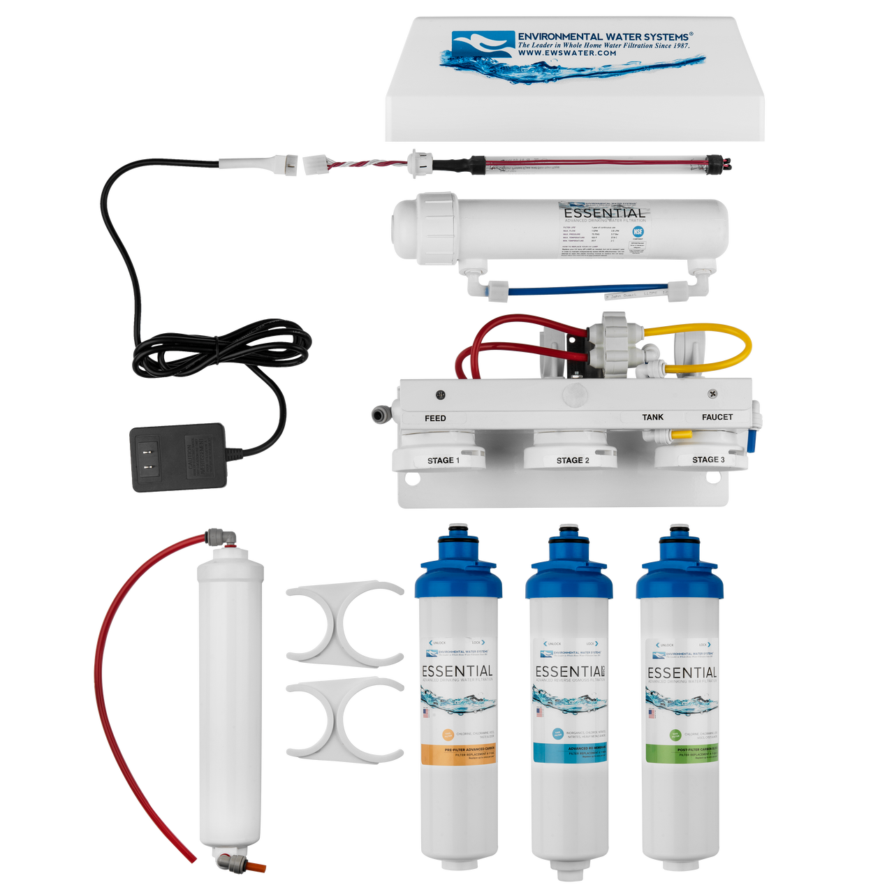 ESSENTIAL RO Four-Stage Reverse Osmosis System with Ultraviolet Protection (Model #: RO4-UV)