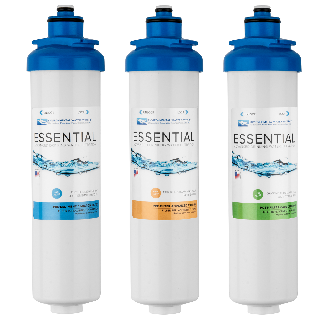 Water Filter Unit Complete Set Complete Filter Set for ESSENTIAL Drinking Water System (Filter Set ...